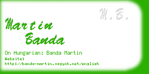 martin banda business card